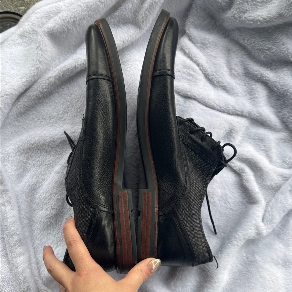 Ben Sherman Men's Black Leather Dress Shoes - Picture 6 of 9